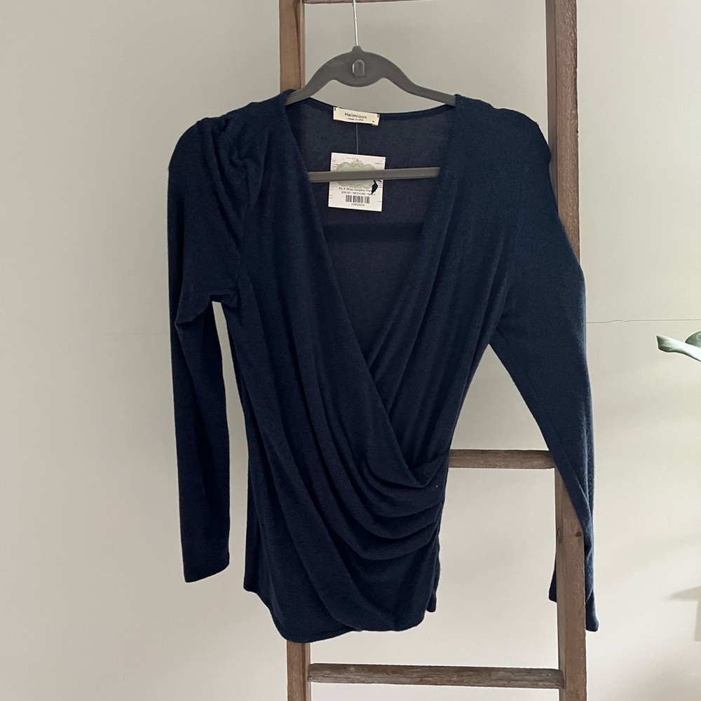 NWT Heimious Women’s Faux Wrap Sweater - Made in USA